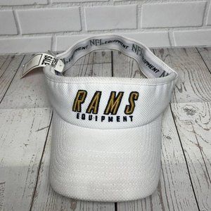 Vintage Los Angeles Rams M/L Reebok Visor Hat Stretch‎ Fitted Cap White New Men
